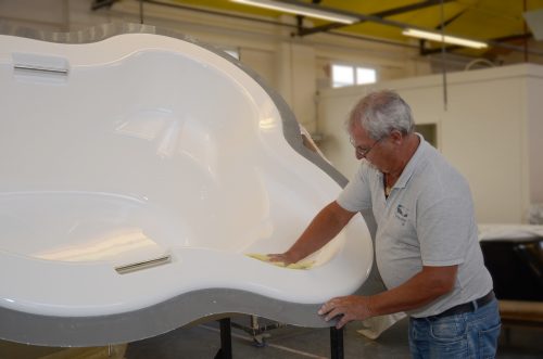 As a bath designer we sreve business clients, such as Active Birthpools, for whom we built this large maternity bath.