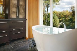 The Pleasance Plus freestanding slipper bath, in a New Jersey bathroom, USA