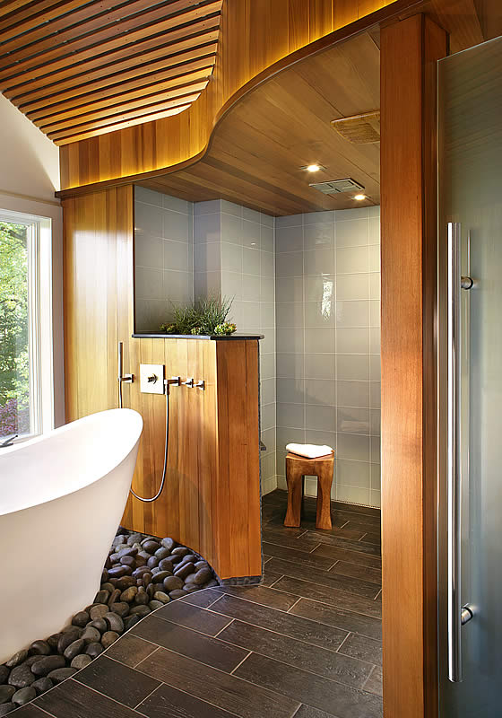 Another view of the award-winning bathroom design